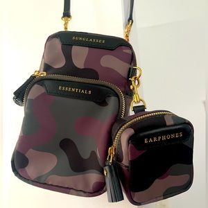 Anya Hindmarch — Essentials Cross-body in Camo + Headphones Attachment